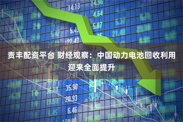 责丰配资平台 财经观察：中国动力电池回收利用迎来全面提升